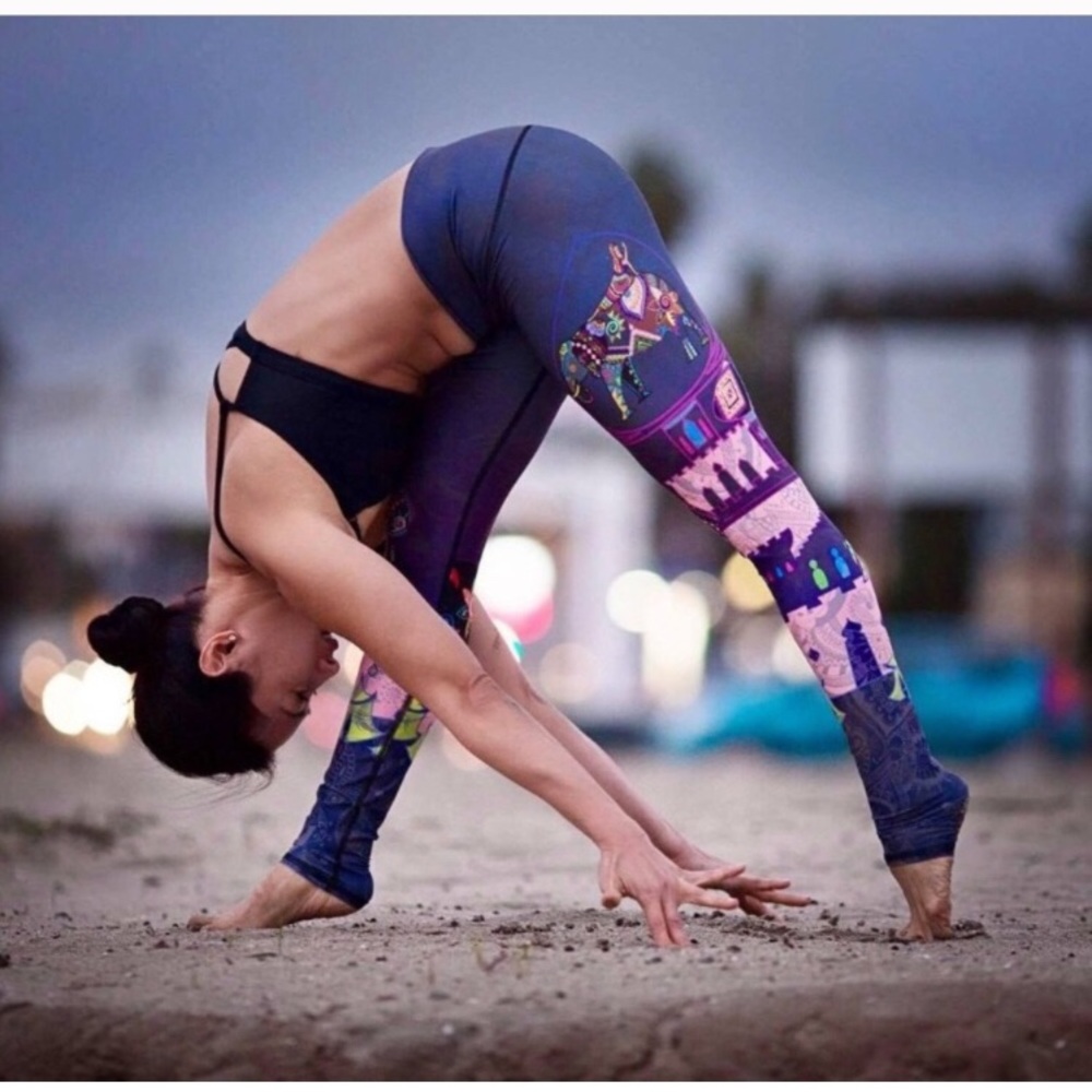 Large RE3 Life Henna Elephant Leggings